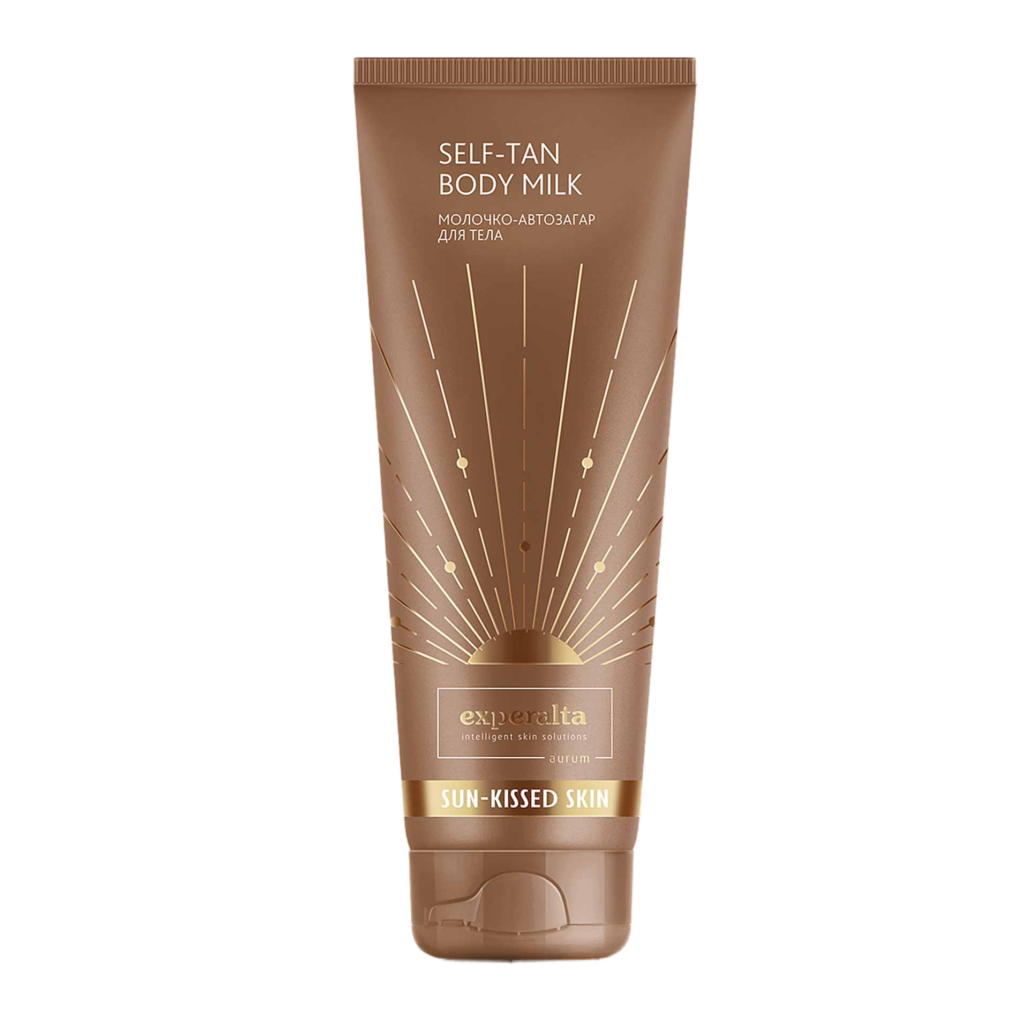 Молочко-автозагар Sun-Kissed Skin с растительным бронзатором ДГА — Experalta Aurum